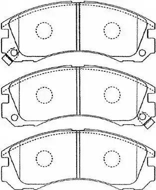 AISIN D1N034 - Тормозные колодки, дисковые, комплект unicars.by