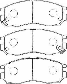 Aisin D1N035 - Тормозные колодки, дисковые, комплект unicars.by