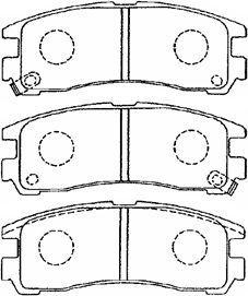 Aisin D2N032 - Тормозные колодки, дисковые, комплект unicars.by