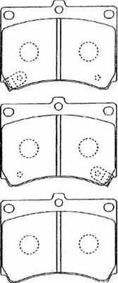 AISIN E1N016 - Тормозные колодки, дисковые, комплект unicars.by