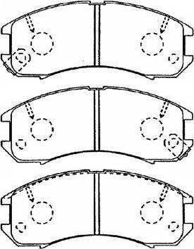 Aisin E1N035 - Тормозные колодки, дисковые, комплект unicars.by