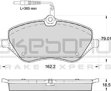 Akebono AN-4448WKE - Тормозные колодки, дисковые, комплект unicars.by