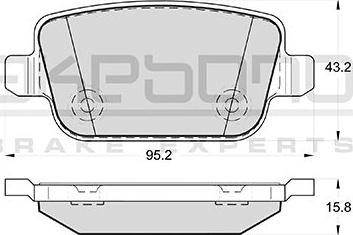 Starline BD S446P - Тормозные колодки, дисковые, комплект unicars.by