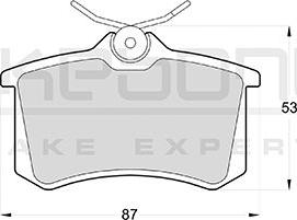 Akebono AN-4462K - Тормозные колодки, дисковые, комплект unicars.by