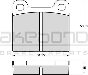 Akebono AN-4402KE - Тормозные колодки, дисковые, комплект unicars.by