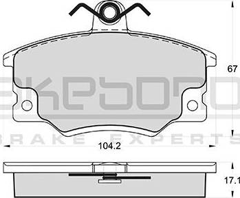 Akebono AN-4411K - Тормозные колодки, дисковые, комплект unicars.by