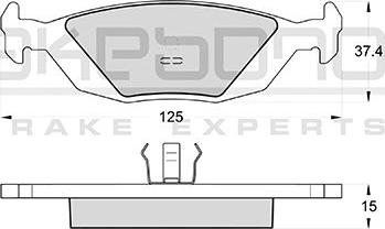 Akebono AN-4594K - Тормозные колодки, дисковые, комплект unicars.by