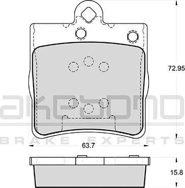 Akebono AN-4507K - Тормозные колодки, дисковые, комплект unicars.by