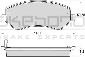 Akebono AN-4536WKE - Тормозные колодки, дисковые, комплект unicars.by