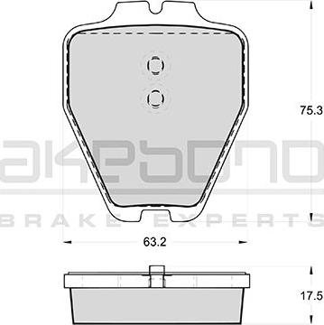 Akebono AN-4524WK - Тормозные колодки, дисковые, комплект unicars.by