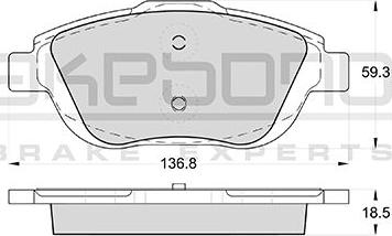 Opel 1684909680 - Тормозные колодки, дисковые, комплект unicars.by