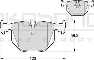 Akebono AN-4605KE - Тормозные колодки, дисковые, комплект unicars.by