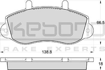 Akebono AN-4637K - Тормозные колодки, дисковые, комплект unicars.by