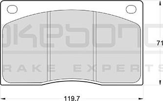 Akebono AN-4092K - Тормозные колодки, дисковые, комплект unicars.by