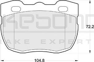 Akebono AN-4044K - Тормозные колодки, дисковые, комплект unicars.by