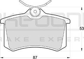 Akebono AN-4045K - Тормозные колодки, дисковые, комплект unicars.by