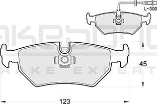 Akebono AN-4004WKE - Тормозные колодки, дисковые, комплект unicars.by