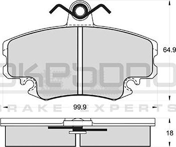 Akebono AN-4014KE - Тормозные колодки, дисковые, комплект unicars.by