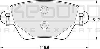 Akebono AN-4010WK - Тормозные колодки, дисковые, комплект unicars.by