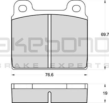 Akebono AN-4083KE - Тормозные колодки, дисковые, комплект unicars.by