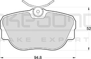 Akebono AN-4082K - Тормозные колодки, дисковые, комплект unicars.by