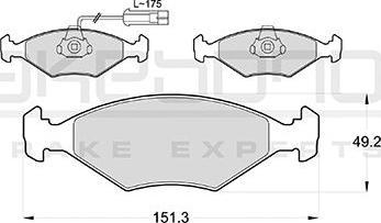 Akebono AN-4034WKE - Тормозные колодки, дисковые, комплект unicars.by