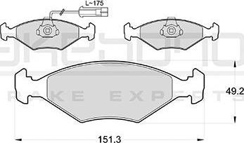 Akebono AN-4034WK - Тормозные колодки, дисковые, комплект unicars.by