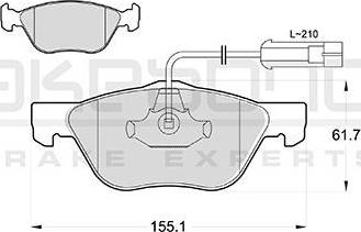 Akebono AN-4030WK - Тормозные колодки, дисковые, комплект unicars.by