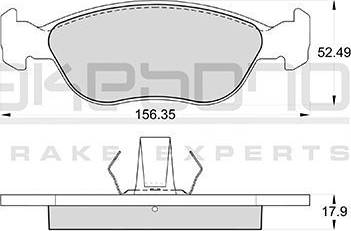 Akebono AN-4032WK - Тормозные колодки, дисковые, комплект unicars.by