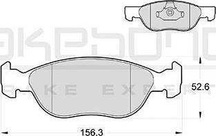 Akebono AN-4029K - Тормозные колодки, дисковые, комплект unicars.by