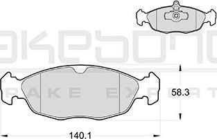 Akebono AN-4025KE - Тормозные колодки, дисковые, комплект unicars.by