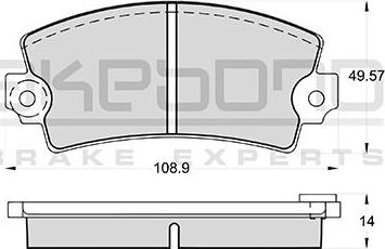 Akebono AN-4146WKE - Тормозные колодки, дисковые, комплект unicars.by