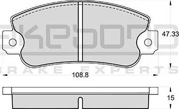 Akebono AN-4148WK - Тормозные колодки, дисковые, комплект unicars.by