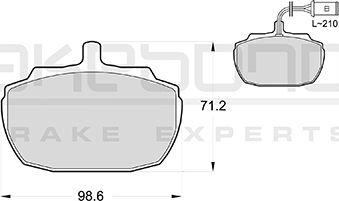 Akebono AN-4154WK - Тормозные колодки, дисковые, комплект unicars.by