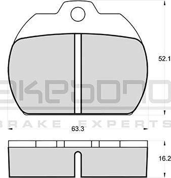 Akebono AN-4117K - Тормозные колодки, дисковые, комплект unicars.by