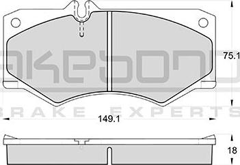 Akebono AN-4180KE - Тормозные колодки, дисковые, комплект unicars.by