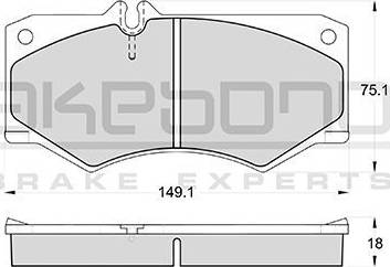 Akebono AN-4180K - Тормозные колодки, дисковые, комплект unicars.by