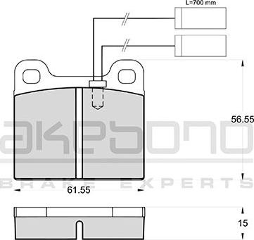 Akebono AN-4182WK - Тормозные колодки, дисковые, комплект unicars.by