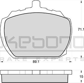 Akebono AN-4132K - Тормозные колодки, дисковые, комплект unicars.by