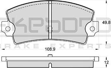 Akebono AN-4179KE - Тормозные колодки, дисковые, комплект unicars.by