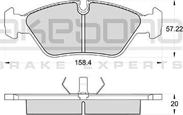 Akebono AN-4176KE - Тормозные колодки, дисковые, комплект unicars.by