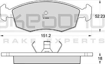 Akebono AN-4178WK - Тормозные колодки, дисковые, комплект unicars.by