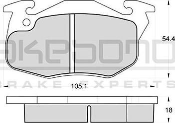 Akebono AN-4394WKE - Тормозные колодки, дисковые, комплект unicars.by