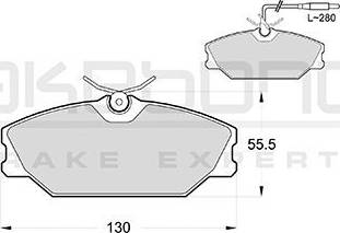 Akebono AN-4396WK - Тормозные колодки, дисковые, комплект unicars.by