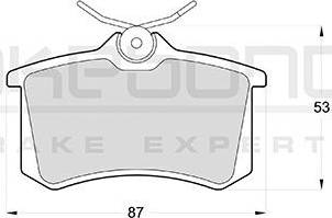 Akebono AN-4398K - Тормозные колодки, дисковые, комплект unicars.by