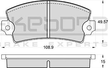 Akebono AN-4392K - Тормозные колодки, дисковые, комплект unicars.by