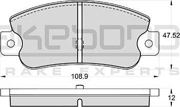 Akebono AN-4353K - Тормозные колодки, дисковые, комплект unicars.by