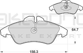 Akebono AN-4309KE - Тормозные колодки, дисковые, комплект unicars.by