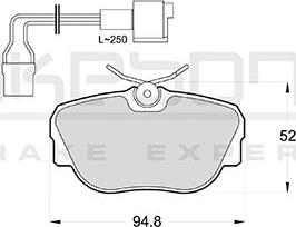 Akebono AN-4304WKE - Тормозные колодки, дисковые, комплект unicars.by