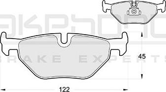 Akebono AN-4332K - Тормозные колодки, дисковые, комплект unicars.by